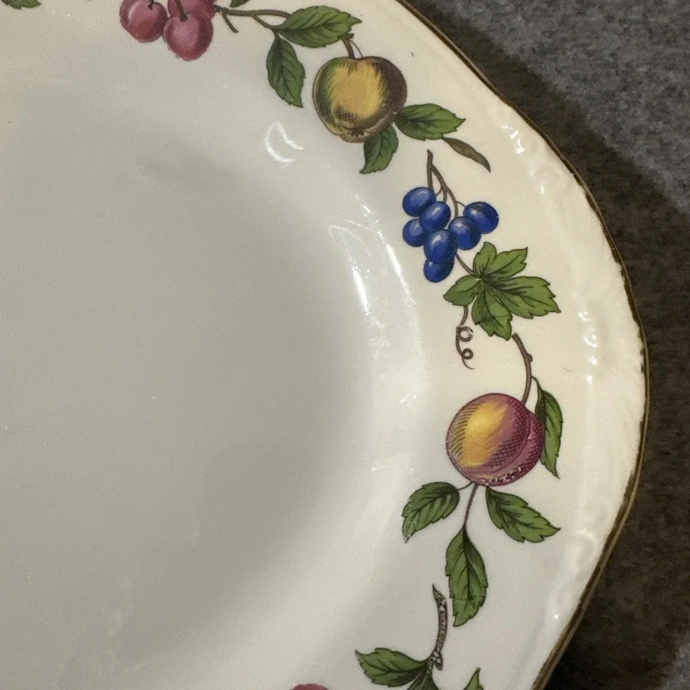 Homer Laughlin #J49N5 Eggshell Nautilus ORCHARD Fruit oval platter‎ 11.5X9'' VTG